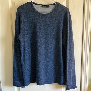 Marc Anthony Blue Long Sleeve Tee Classic Crew Neck